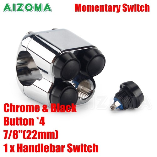 Cafe Racer Motorcycle 2/ 3/ 4 Button Momentary Switch For 1″ or 7/8″ Handlebars - Picture 13 of 41