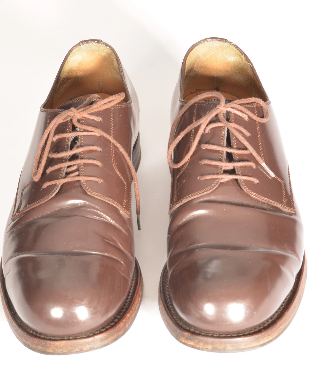 CHAUSSURES GUCCI CHAUSSURES À LACETS BASKETS CUIR TAILLE 9 D 43
