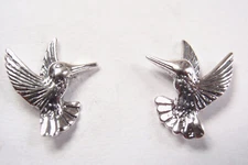Flying Woodpecker 925 Sterling Silver Stud Earrings