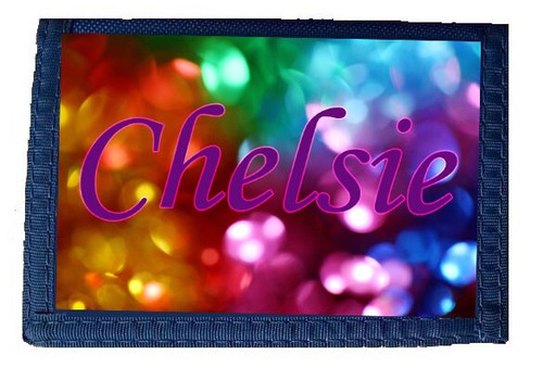 Portafoglio personalizzato bambini bambini IL TUO NOME glitter cuore spruzzi borsetta regalo - Foto 6 di 18