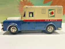 2744 - Tin Litho • Dodge US Mail Truck • Friction • Japan -  8.25"L x 3"W x 4"T!