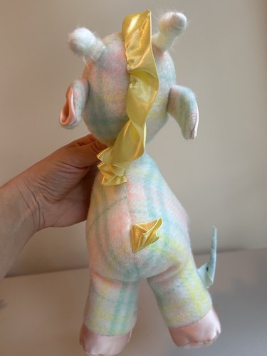 Vintage RARE Playskool Blankies Snuzzles Plush Giraffe snuzzle 1980s Baby Pastel - Picture 4 of 18