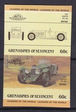 🦬Timbre Saint Vincent - Iles Grenadines - Luxe ** - 60 c Automobiles - 1984🦬