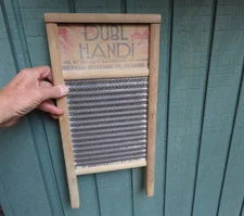Antique “Dubl Handy” Two-Sided Washboard, 18 x 8 1/2, Very Good Condition