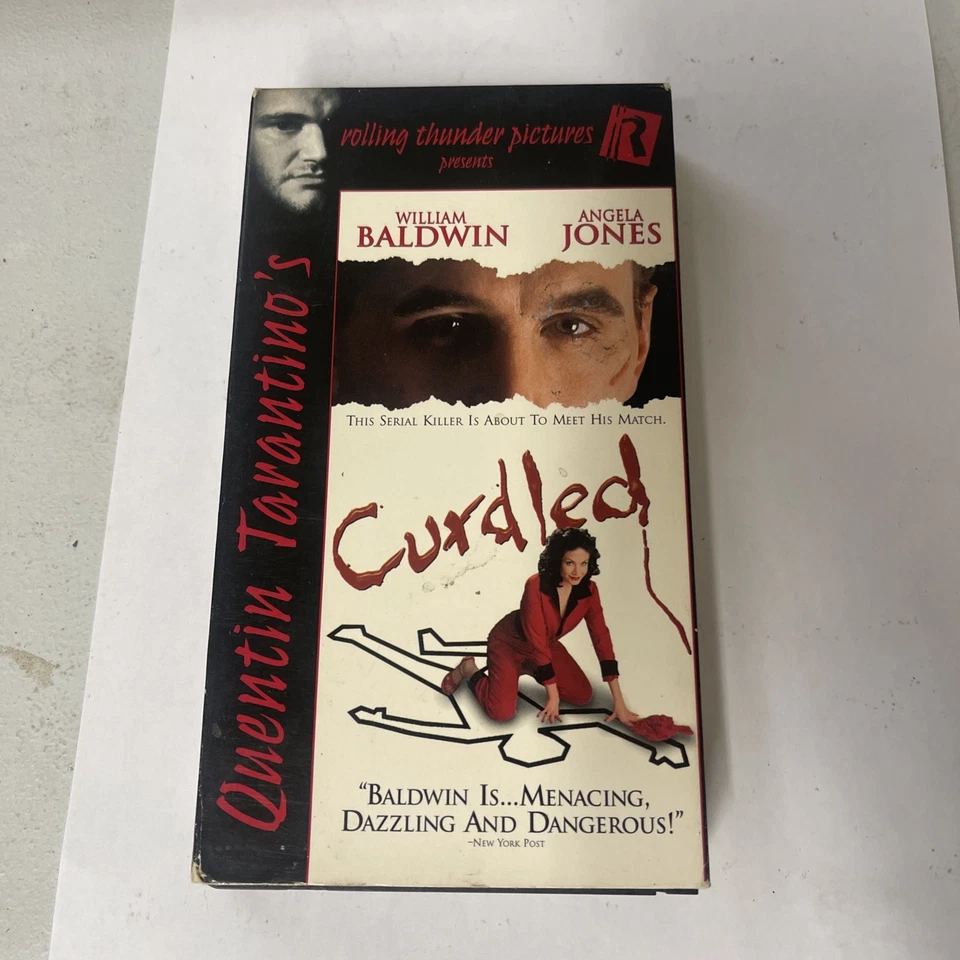 Curdled VHS Tape 1997 Thriller William Baldwin Quentin Tarantino Movie Film Rare