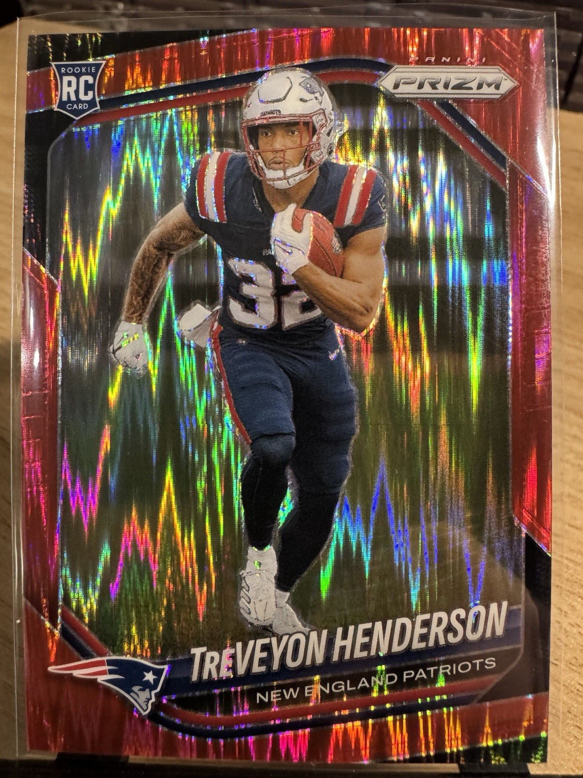 2025 Panini Prizm - Rookies TreVeyon Henderson #343 Red Flash Prizm (RC)