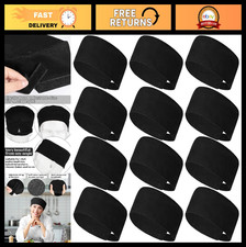 12 Pcs Adjustable Chef Hats Unisex Cooking Beanie Mesh Top Skull Caps for Kitche
