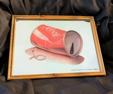 Miroir Sérigraphié Canette Coca Cola, Pop Art Publicitaire, Tom Liddel 1983 RARE