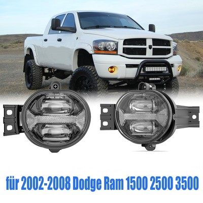 2 Stück LED Nebel Licht mit Bernstein DRL für 2002-2008 Dodge Ram 1500 2500 3500
