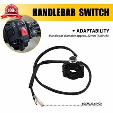 Universal Motorcycle 7/8" Handle Bar Switch Headlight Fog Light On/Off Control
