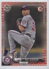 2017 Topps Holiday Bowman Red Holiday Sweater 9/10 Max Scherzer #TH-MS s7f
