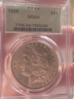 1886 MORGAN Silver Dollar PCGS MS64 OGH Old Green Holder