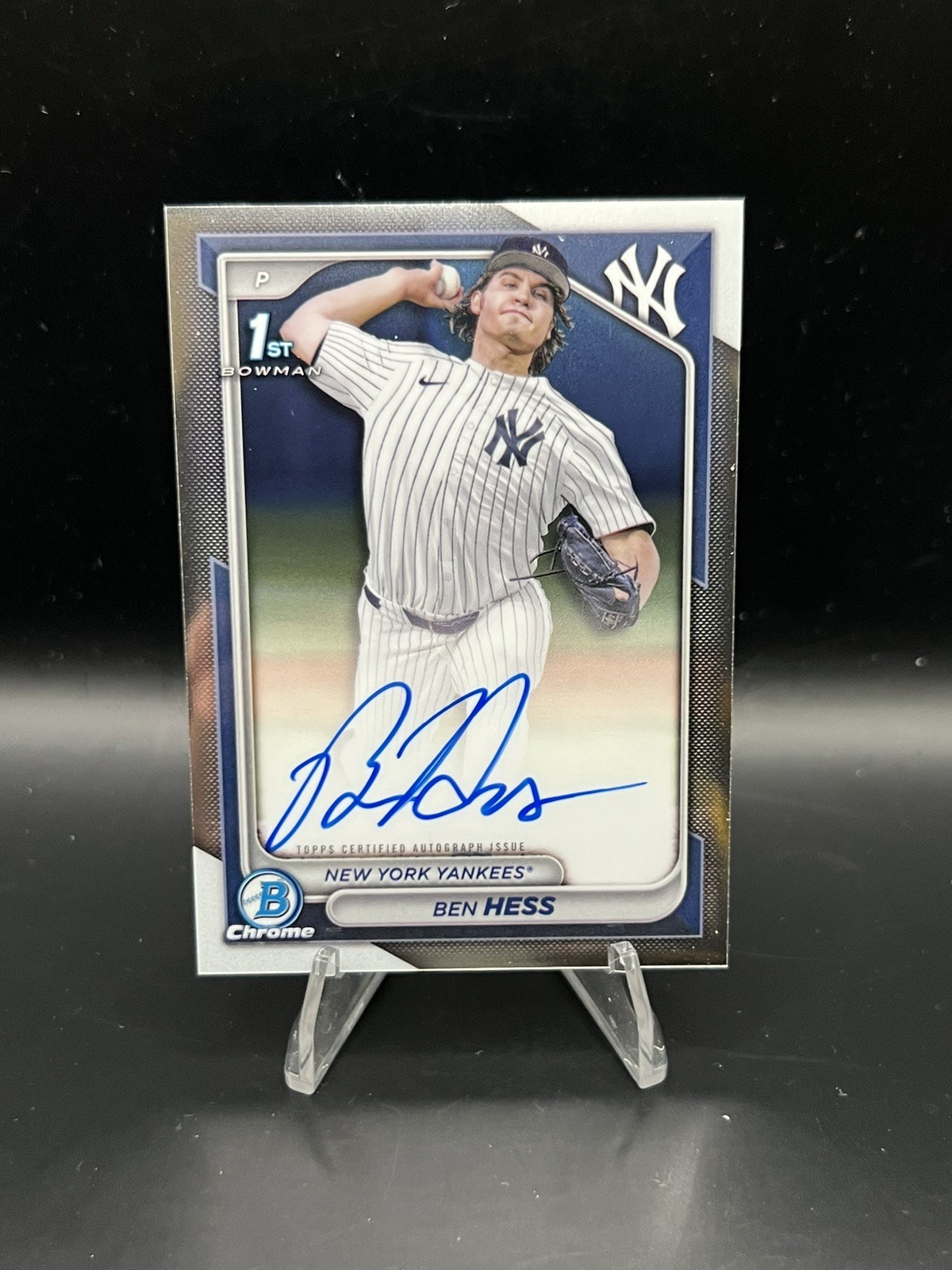 2024 Ben Hess Bowman Chrome 1st Auto CPA-BH Yankees Top Prospect