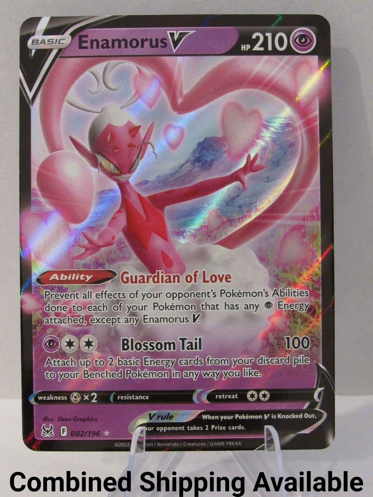 Enamorus V 082/196 SWSH11: Lost Origin NM Full Art English 12342