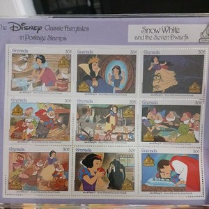SNOW WHITE Character Stamps Issued by GOV OF GRENADA COA ..ISSUE # 6309?