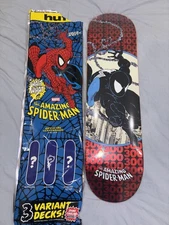 HUF x Spider-Man Issue 300 8.25" GLITTER FOIL Skateboard Deck IN HAND