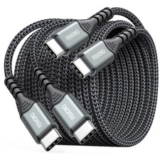 USB C Cable 15ft Pack of 2, 60W Extra Long USBC to Type C Fast 15 Feet, Grey