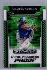 Yolfran Castillo 2025 Leaf Optichrome Baseball 1/1 Pre Production Proof