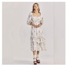 LoveShackFancy Women's Floral Dress : Toulon Size 0 In Vanilla Kisses