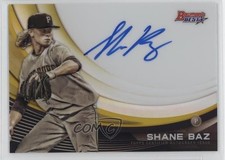2017 Bowman's Best Monochrome Gold Refractor 24/50 Shane Baz #MA-SB Auto ru2