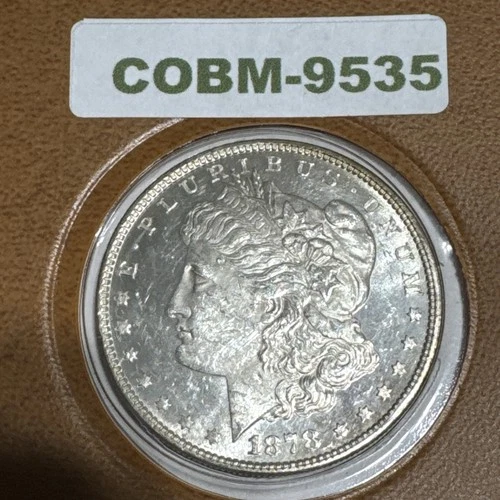 1878 P 8TF Morgan 90% Silver Dollar Uncirculated w/ Toned Reverse COBM-9535