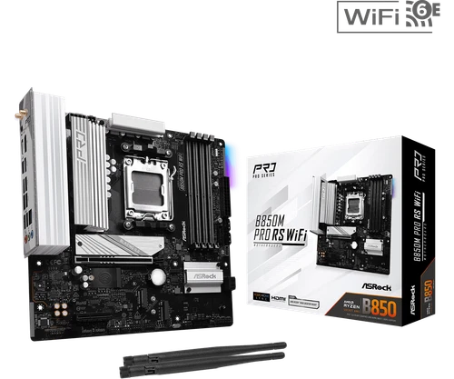 ASRock B850M Pro RS WiFi DDR5 Socket AM5 Motherboard