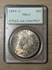 New Listing1899 O Morgan Silver Dollar PCGS Rattler MS 64 Toned