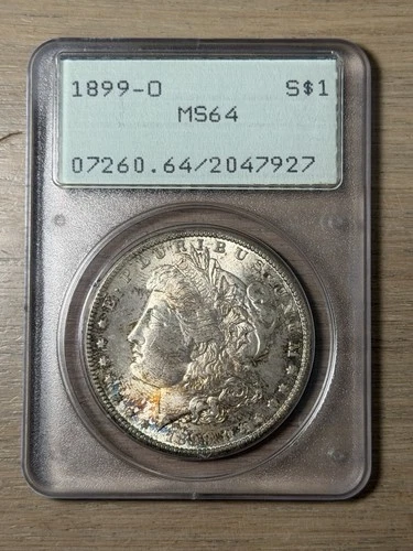 New Listing1899 O Morgan Silver Dollar PCGS Rattler MS 64 Toned