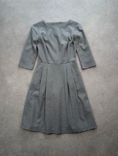 Orsay Dress Womens UK 6 XS Grey Midi Skater Smart Work Minimalist