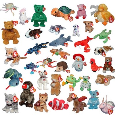 Ty Beanie Babies - Assorted Lot of 25 (Mint Plush Worn Tags) Wholesale Lot