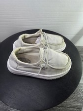 Heydude Wendy Canvas Toddler Girls Shoes Size 8K Light Grey
