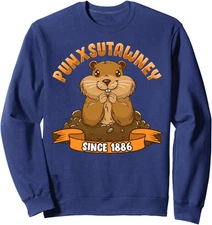 Groundhog Day Phil Cute Ground Hog Punxsutawney Unisex Crewneck Sweatshirt