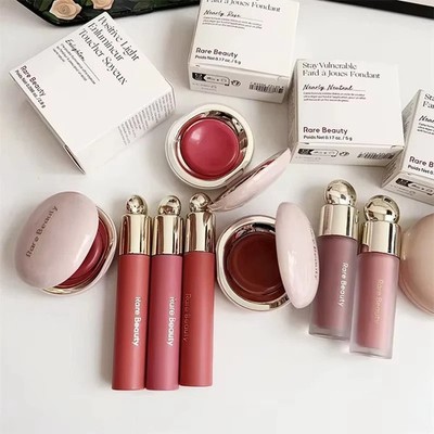 Rare Beauty Melting Cream Blush Makeup Matte Pearlescent Texture Glitter Blush H