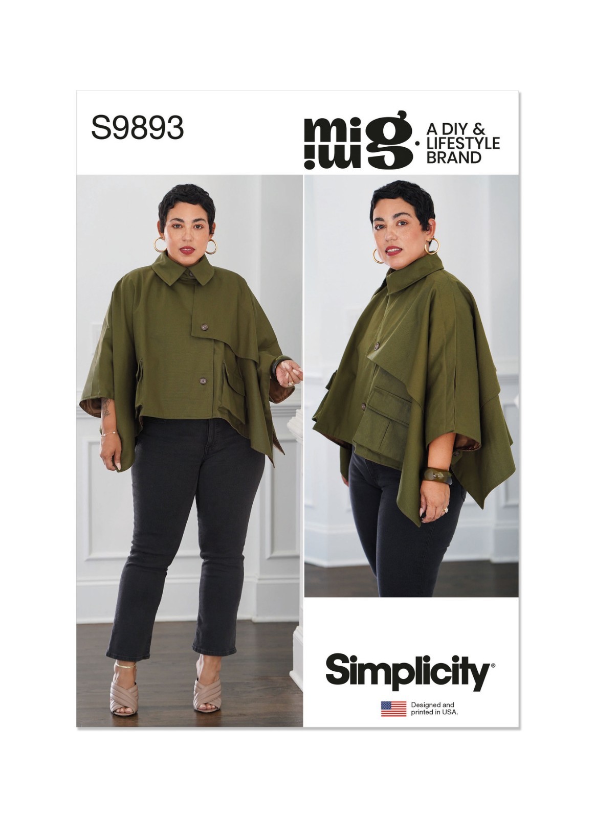 SIMPLICITY 9893 MISSES CAPE Sewing Pattern Sizes XS-XXL   4-26  Skill: AVERAGE