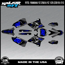 Graphics Kit for Yamaha YZ125 and YZ250 (2015-2021) Spear Series - Blue Shift