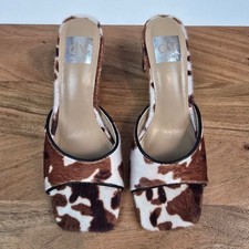 New Womens Dolce Vita Lennie A Faux Fur Slip On Sandals Slides Size 6 M