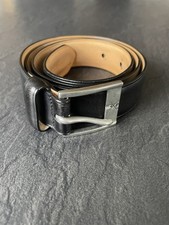 Cintura Hackett Mayfair in pelle nera da uomo 80 cm 30"