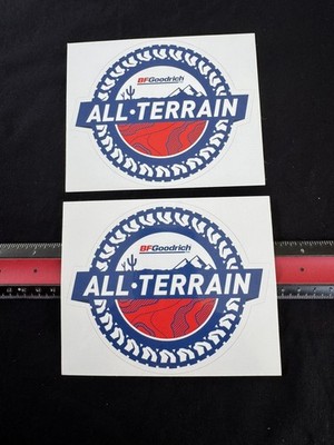 (2) BF Goodrich Tires Stickers All Terrain 4x4 Jeep