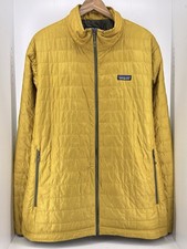 ⭐Patagonia- Men's 2XL Yellow Gold Nano Puff Quilted Insulated Full Zip Jacket