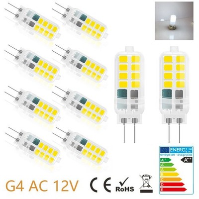 LED 6W 10x G4 Leuchtmittel Ersatz Halogen Lampe AC/DC12V Kaltweiß Super Hell