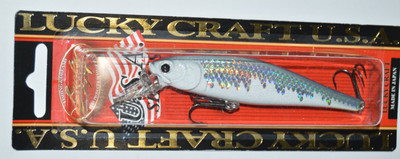 lucky craft pointer 100 sp suspending jerkbait 4''   5/8oz white flash