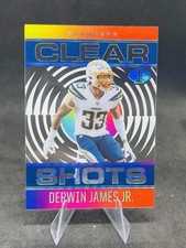 2021 Panini Illusions Clear Shots Blue Derwin James #CS-6 Los Angeles Chargers