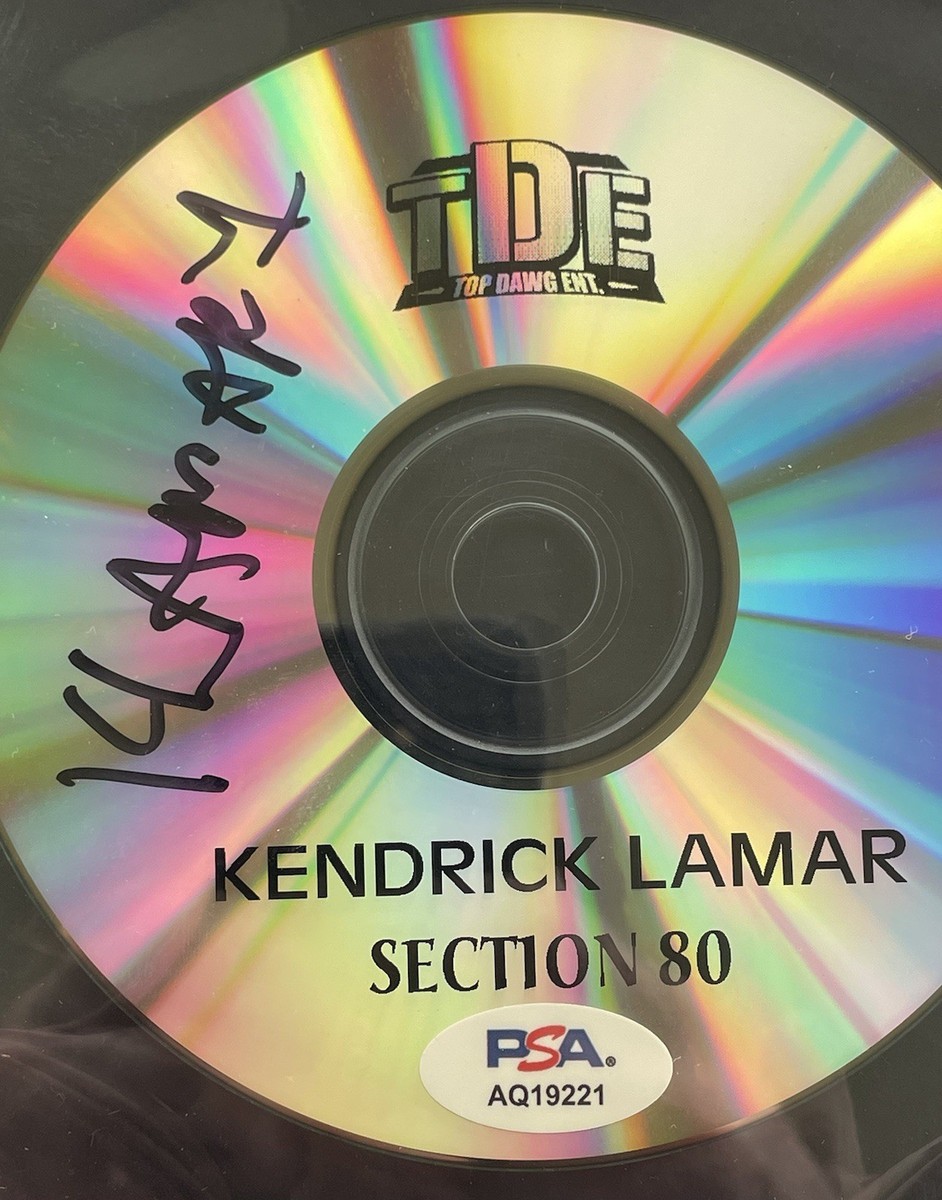 Kendrick Lamar Signed Autographed Section 80 Cd Psa/Dna Slabbed