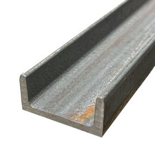2" x 1" x 1/8" x 36", A36 Steel Channel, Hot Rolled
