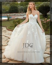 Romantic lace wedding dress wedding dress 32-60 plus size with train bow