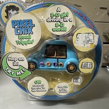 Vtg Pixel Chix Road Trippin Blue Car Pink Wheels Keychain Girl 2005 Htf Faded Vtg Pixel Chix Road Trippin Blue Car Pink Wheels Keychain Girl 2005 Htf Faded