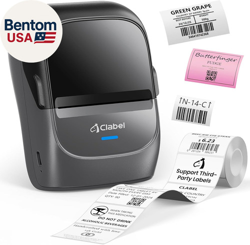 Label Maker Machine with Tape, 221B Thermal Bluetooth Label Printer 2 Inch Porta