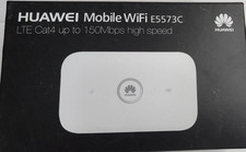 UNLOCKED HUAWEI E5573Cs-322 150mbps 4G MOBILE WIFI HOTSPOT + ANTENNAS - WHITE