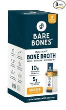 Bare Bones Instant Chicken Bone Broth Sticks, Rich Savory-8pack_NEW!!