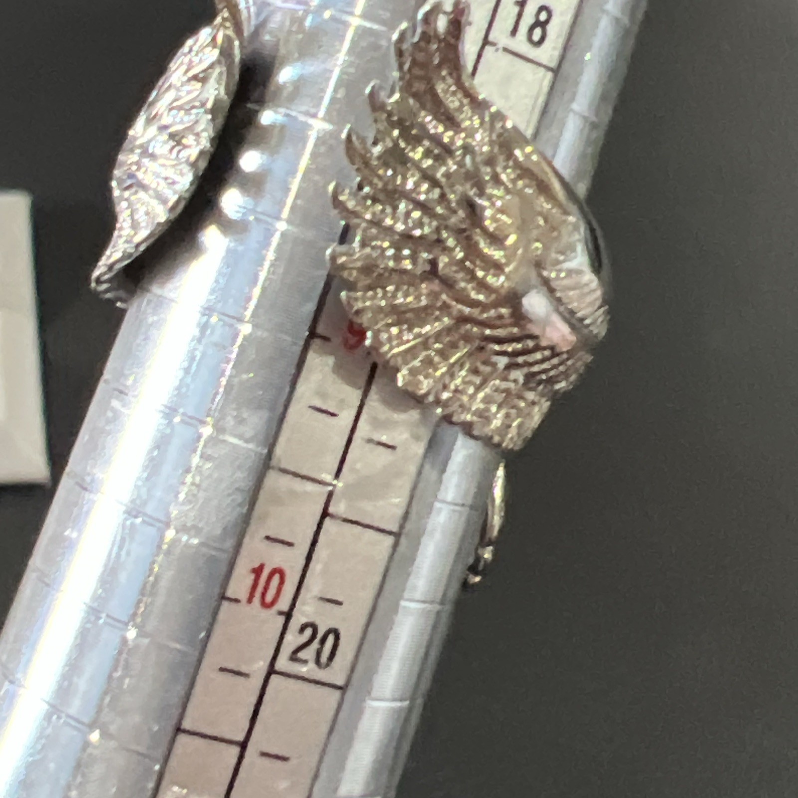 sterling silver Eagle Ring Size 9 Unique Ring Uni… - image 8